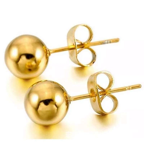 Minimalistische Roestvrijstalen Bal Oorknopjes Voor Vrouwen Hypoallergeen Titanium Staal Ronde Kraal Oorbellen Dagelijkse Sieraden
