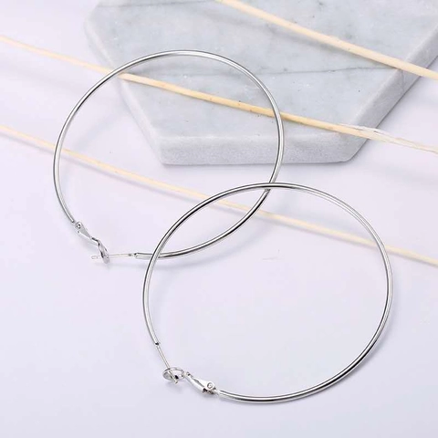 Minimalistische 316L Roestvrijstalen Oorknoppen Voor Dames Grote Ronde Geometrische Gepolijste Cirkel Oorbellen Dagelijkse Mode Sieraden