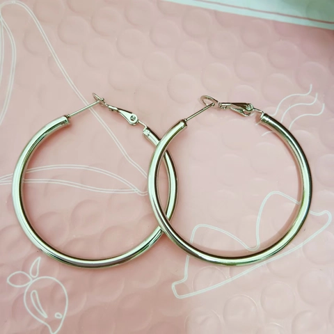 Minimalistische Roestvrij Stalen Holle Ring Oorbellen Voor Dames Geometrisch Goud Zilver Verguld Gepolijst Ronde Oorbellen Feest Sieraden Cadeau