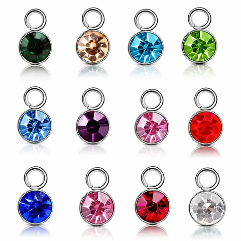 Ciondolo in Lega Pietra Portafortuna per Creazione Gioielli Mini Tondo Strass Ciondoli DIY Collana Bracciale Accessori