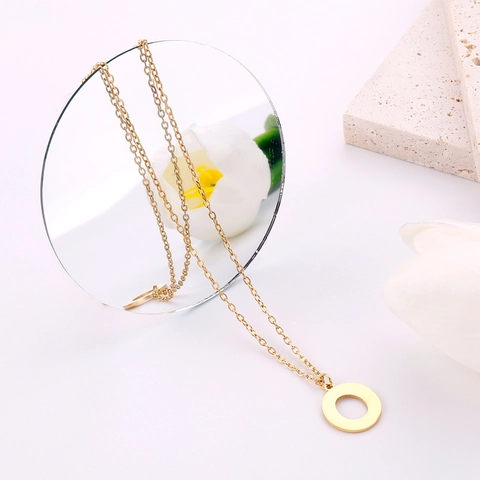 Collana Minimalista in Acciaio Inossidabile con Pendente a Lettera Iniziale A-Z per Donna Gioiello Regalo Alfabeto Placcato Oro