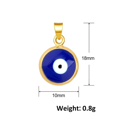 Gold Plated Copper Evil Eye Charms Enamel Turkish Nazar Pendants Jewelry Making Connectors For DIY Necklace Bracelet Craft