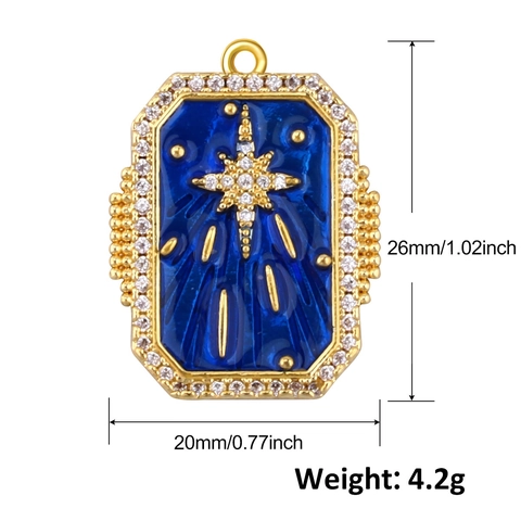 Ciondoli in Rame Placcato Oro Smalto Strass Farfalla Stella Luna Cuore DIY Charms per Creazione Gioielli Donna