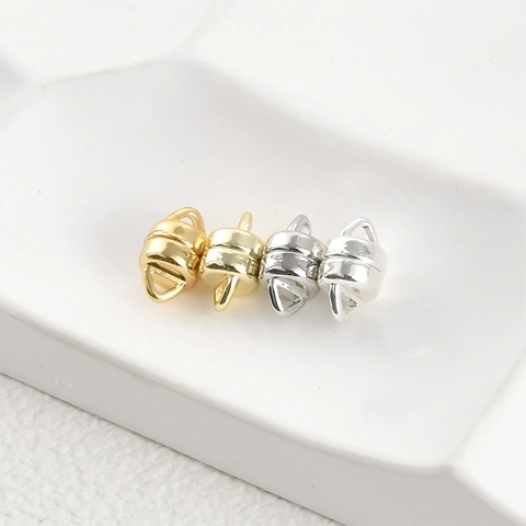 14k 18k Placcato in Oro Rame Chiusura Magnetica per Creazione di Gioielli DIY Braccialetto Collana Chiusura Solo Senza Catena