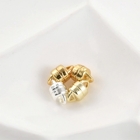 14k 18k Placcato in Oro Rame Chiusura Magnetica per Creazione di Gioielli DIY Braccialetto Collana Chiusura Solo Senza Catena