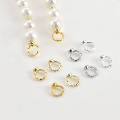Anillos de Conexión de Cobre Chapados en Oro 14K 18K Retorcidos Lisos Accesorios DIY para Joyería Collar Pulsera Bucle