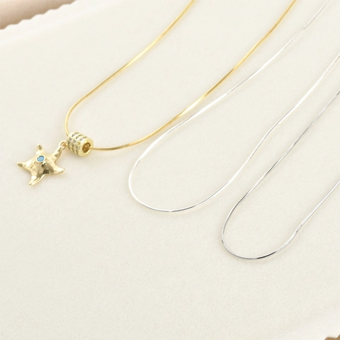 Koperen Slangenketting Halsketting Voor DIY Sieraden Maken 18k Goud Zilver Vergulde Basis Halsketting Voor Dames 45cm Kale Ketting