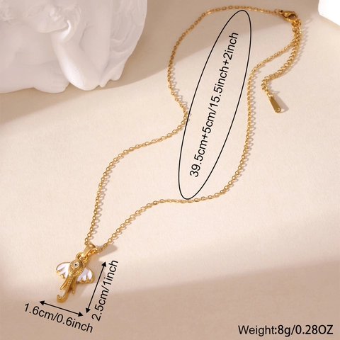 Collier Pendentif Créature Marine en Acier Inoxydable Plaqué Or Étoile de Mer Crabe Mante Éléphant Bijoux pour Femmes