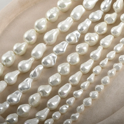 Irregular Baroque Artificial Pearl Glass Beads Iridescent Luster DIY Jewelry Making Accessories For Earrings Necklace Bracelet Materials