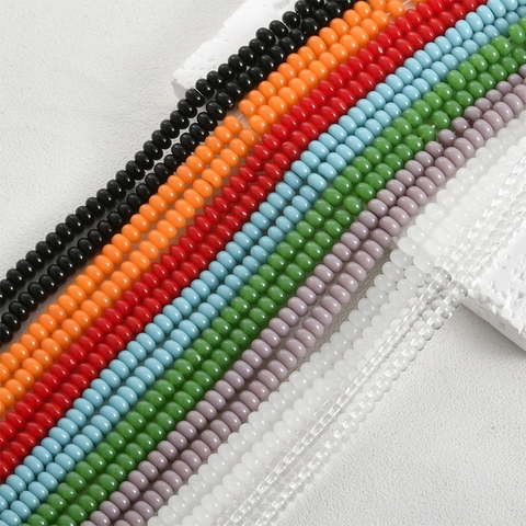 Colored Abacus Shaped Glass Spacer Beads For DIY Handmade Jewelry Making Necklace Bracelet Craft Accessories