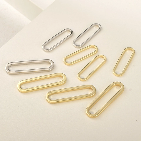 14k Gold Plated Copper Paperclip Chain Link Connectors DIY Handmade Jewelry Accessories For Necklace Bracelet Earring Making