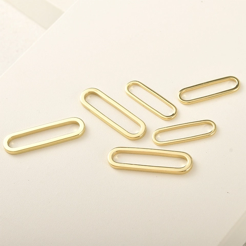14k Gold Plated Copper Paperclip Chain Link Connectors DIY Handmade Jewelry Accessories For Necklace Bracelet Earring Making