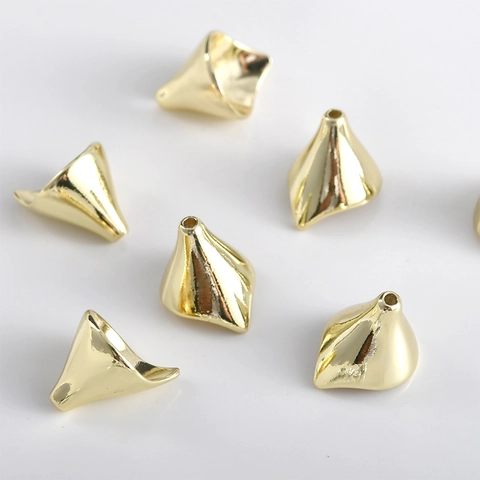 Calotte de Perle Conique Lisse en Cuivre Plaqué Or 14K DIY Création de Bijoux Bracelet Collier Boucle d'Oreille Matériau Accessoires
