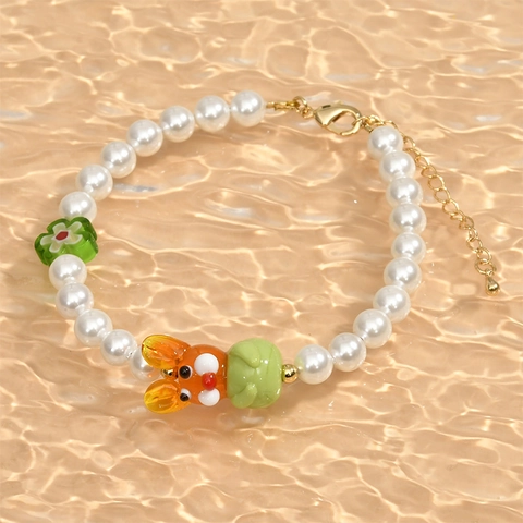 Cute Animal Shape Lampwork Glass Loose Beads Rabbit Dog 3D Spacer Beads For DIY Jewelry Making Bracelet Necklace Accessory