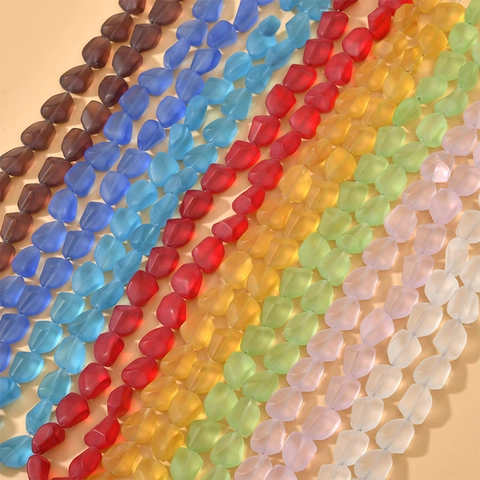 Frosted Matte Irregular Crystal Glass Beads For DIY Necklace Bracelet Earring Jewelry Making Handmade Accessories Material