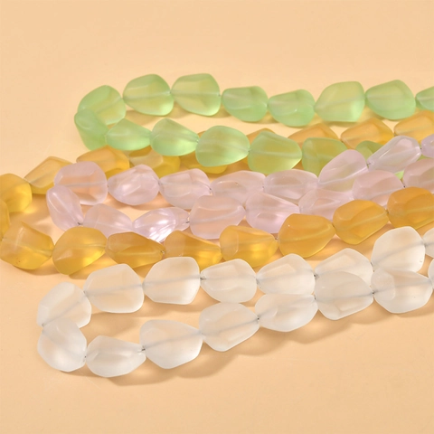 Frosted Matte Irregular Crystal Glass Beads For DIY Necklace Bracelet Earring Jewelry Making Handmade Accessories Material