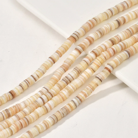 Natural Shell Heishi Beads Disc Spacer Loose Beads For DIY Jewelry Making Necklace Bracelet Bohemian Style Craft Accessory