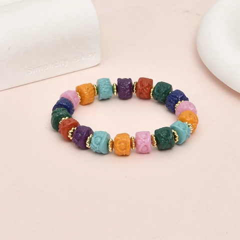Oriental Lion Head DIY Beads Sea Anemone Powder Composite Charms For Handmade Bracelet Necklace Jewelry Making Accessories