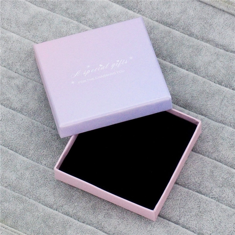 Caja de Regalo de Papel con Degradado de Lujo para Joyas Caja de Embalaje Cuadrada para Anillos Collares Pendientes