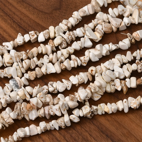 Natural Turquoise Howlite Irregular Chip Beads Polished Raw Stone Loose Beads For Jewelry Making DIY Bracelets Necklaces