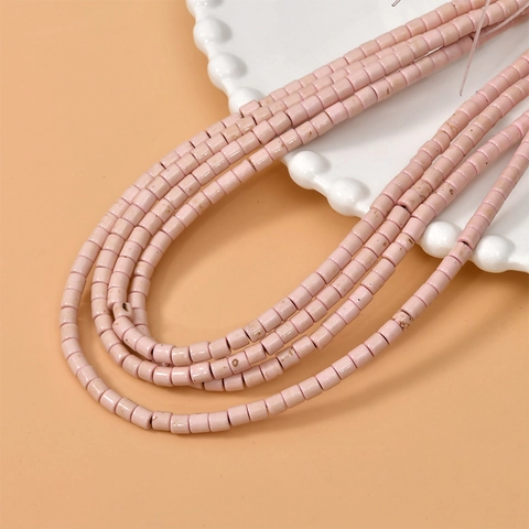 Cuentas de Tubo de Turquesa Teñida Cuentas Espaciadoras Cilíndricas para Creación de Joyas DIY Pulsera Collar Artesanía