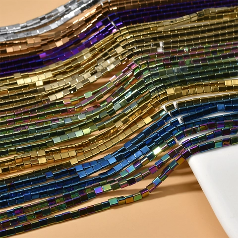 Electroplated Hematite Triangular Column Beads Metallic Luster Spacer Beads For DIY Jewelry Making Necklaces Bracelets Accessories