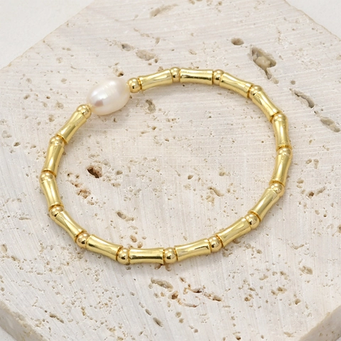 Bamboo Joint Tube Beads Brass 14K Gold Plated DIY Jewelry Making Spacer Beads For Necklace Bracelet Earring Accessories
