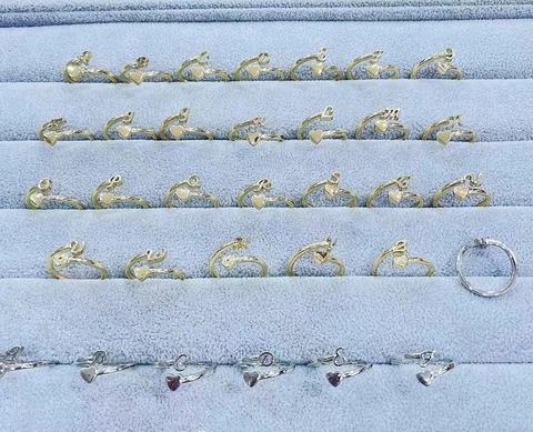 Minimalistische Kupfer Zirkonia Herz Alphabet Initial Offener Verstellbarer Ring Für Damen Personalisierter Mode Fingerschmuck