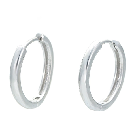 Minimalistische Kupfer Zirkonia Creolen Unisex Hip Hop Stil Galvanisierte Hochglanzpolierte Huggie Ohrringe Für Damen Herren Schmuck Geschenk