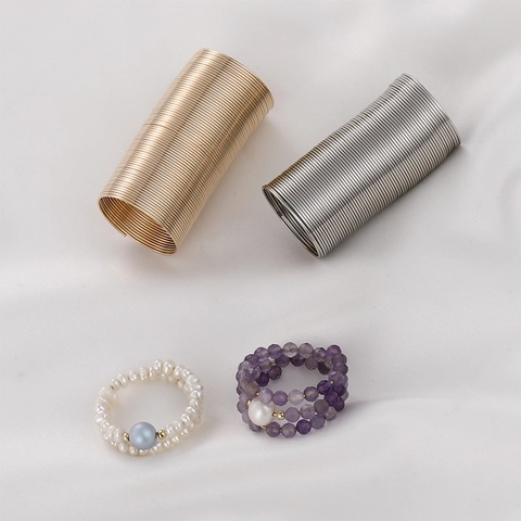DIY Jewelry Memory Steel Wire Coil Stainless Steel Loops For Finger Ring Making Gold Silver Plated Beaded Wire Material