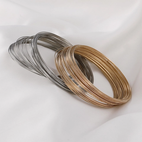 Stainless Steel Memory Wire Bracelet Coils Gold Silver Color Plated DIY Jewelry Making Component Finding For Bracelets