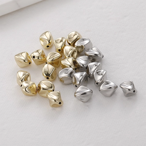 Perline Distanziatrici a Rombo in Resina Fai da Te Galvaniche Piccole Perline Geometriche di Alta Qualità per Creazione Gioielli Bracciali Collane