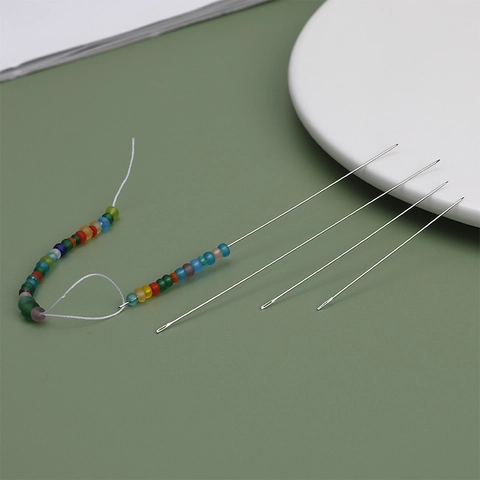 Big Eye Opening Beading Needles Metal Long Fine Needle For DIY Jewelry Bracelet Necklace Threading Sewing Hand Tools Accessories