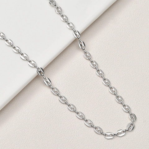 Copper 18K Gold Plated Jewelry Making DIY Chain Coffee Bean Mariner Link Figaro Knot Chain For Necklace Bracelet Components