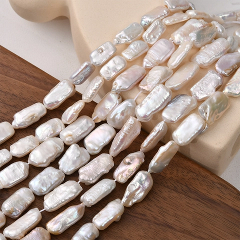 Natural Freshwater Baroque Pearl Loose Beads Irregular Rectangular High Luster Pearl For DIY Jewelry Necklace Bracelet Making