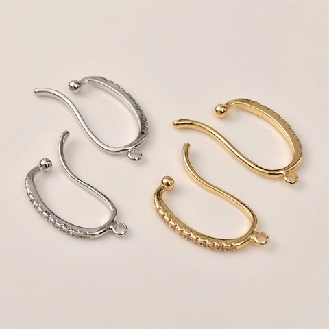 Koper 14K Verguld Zirconia Ear Cuff Oorclip DIY Sieraden Accessoire Goud Zilver Wit K Zirconia Sieraden Maken