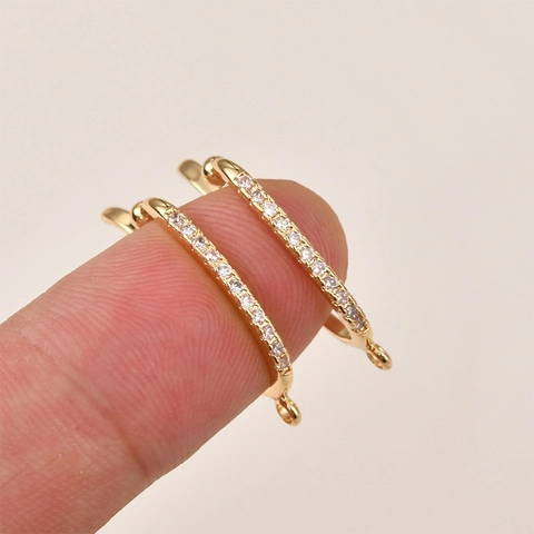 Koper 14K Verguld Zirconia Ear Cuff Oorclip DIY Sieraden Accessoire Goud Zilver Wit K Zirconia Sieraden Maken