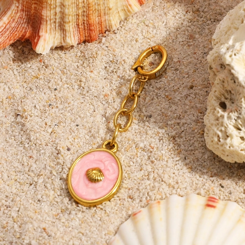 Ciondoli in Acciaio Inossidabile a Tema Oceano Stella Marina Conchiglia Smalto Charms per Collana Bracciale Creazione Gioielli