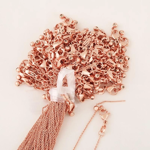 Adjustable Copper Gold Plated O Chain For DIY Jewelry Making Needle Pin End Necklace Link Accessory Fashion Unisex Chain