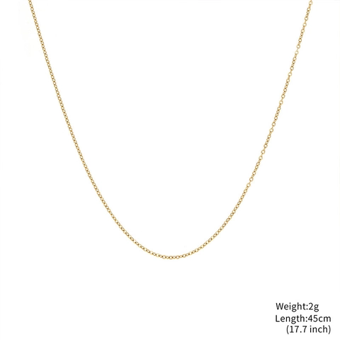 Stainless Steel 18K Gold Plated Chain Necklace For Women DIY Jewelry Making O-Chain Bead Chain Paperclip Chain