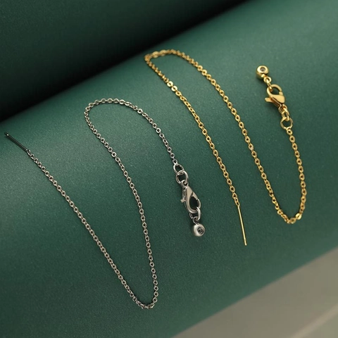 Componente Bracciale Catena Scatola Cavo con Spilla Rame Regolabile Per Creazione Gioielli DIY Perla Scorrevole Placcato Oro