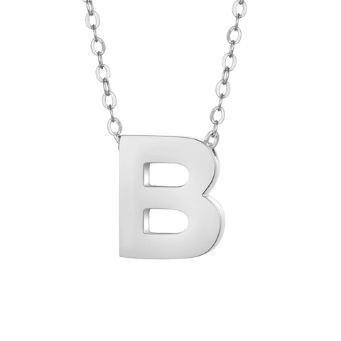 Collana con Iniziale in Acciaio Inossidabile 316L per Donna Collana con Ciondolo a Lettera Alfabeto Placcata Oro Argento Gioielli Moda
