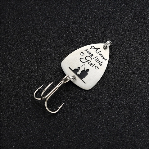 Llavero de Púa de Guitarra de Acero Inoxidable Grabado Always Your Little Girl Silueta de Padre E Hija Regalo