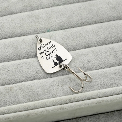 Llavero de Púa de Guitarra de Acero Inoxidable Grabado Always Your Little Girl Silueta de Padre E Hija Regalo
