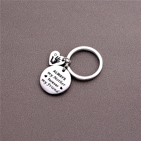 Sempre Mia Madre Per Sempre La Mia Amica Portachiavi Inciso Acciaio al Titanio Ciondolo a Cuore Portachiavi Regalo Festa della Mamma Donna Gioielli