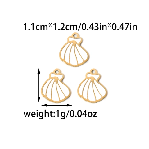 Stainless Steel Marine Life Pendants DIY Jewelry Accessories 18K Gold Silver Plated Turtle Shell Starfish Heart Charms