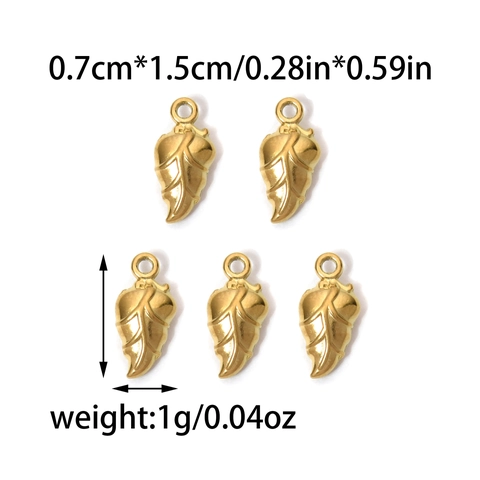 Vintage Stainless Steel Leaf Tree Of Life Charms For DIY Necklace Bracelet Making Forest Style Enamel Feather Pendant Jewelry Accessories