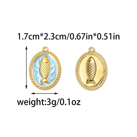 18K Verguld Roestvrij Staal Emaille Dolfijn Walvis Bloem Hangers Schattige Cartoon DIY Sieraden Charms Voor Sleutelhanger