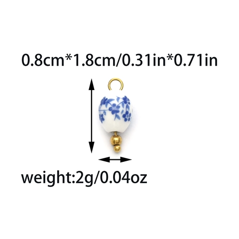 Ocean Style Stainless Steel Ceramic DIY Jewelry Pendants Fish Heart Star Blue White Porcelain Charms For Necklace Making