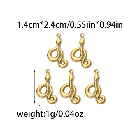 Stainless Steel Pendants DIY Jewelry Accessories Sun Bowknot Starfish Shell Snake Gourd Bone Charms For Earrings Necklaces Jewelry Findings